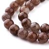 Natural Purple Aventurine Round Bead Strands G-E334-6mm-21-5