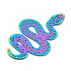 Ion Plating(IP) 201 Stainless Steel Etched Metal Embellishments Pendants STAS-G328-03RC-2