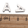 Tarnish Resistant 304 Stainless Steel Letter Charms STAS-O072-A-3