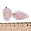 Raw Rough Natural Rose Quartz Pendants G-G162-01G-01-3