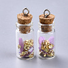 Glass Wishing Bottle Pendant Decorations GLAA-S181-09H-2