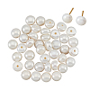  Half Drilled Natural Cultured Freshwater Pearl Beads PEAR-NB0001-89-2