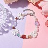 Natural Gemstone & Plastic Pearl Beaded Bracelets BJEW-JB10362-2