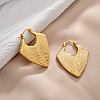 Textured Brass Hoop Earrings for Women FS-WGF2C06-01-1
