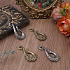 4Pcs 2 Colors Alloy S-Hook Clasps FIND-CP0003-48-4