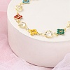 Clover Brass Link Bracelets for Woman BJEW-S157-02G-2