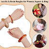 8Pcs 8 Styles Acrylic & Resin Bangles for Women BJEW-UN0001-94-4