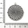 Tibetan Style Alloy Pendant Cabochon Settings X-TIBE-T003-06AS-RS-3