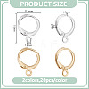80Pcs 8 Styles Brass Hoop Earrings Findings FIND-DR0001-65C-2