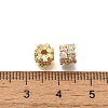 Rack Plating Brass Micro Pave Clear Cubic Zirconia Beads KK-H508-19G-2