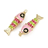 Brass Enamel Pendants KK-L241-23G-03-2