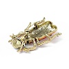 Beetles Enamel Pin with Rhinestone JEWB-P016-06AG-02-4