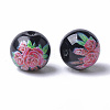 Printed & Spray Painted Glass Beads LS-GLAA-S047-03A-08-2