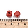 Spray Painted Wooden Beads WOOD-P021-01B-24-3