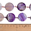 Natural Banded Agate Coin Beads Strands GG-CBAE0EB-06A-5