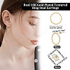 Beebeecraft 30Pcs Brass Circle Ring Stud Earrings with 30Pcs Friction Ear Nuts for Women EJEW-BBC0001-10-2