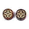Natural Sandalwood Mala and Brass Finding Beads WOOD-T032-33B-1
