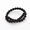 Dyed & Heated Natural Black Agate Beads Strands G-P088-14-6mm-2