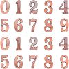 SUPERFINDING 40Pcs Number 0~9 ABS Plastic Mirror Wall Stickers DIY-FH0002-41R-1