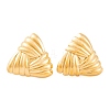 Ion Plating(IP) Triangle 304 Stainless Steel Stud Earrings for Women EJEW-L272-024G-1