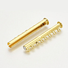 Brass Magnetic Slide Lock Clasps X-KK-Q740-02G-2