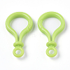Opaque Solid Color Bulb Shaped Plastic Push Gate Snap Keychain Clasp Findings LS-KY-T021-01F-2