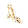 Brass Micro Pave Clear Cubic Zirconia Pendants KK-R219-34A-G-1