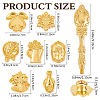 7Pcs 7 Styles Zinc Alloy Stamp Head AJEW-CP0008-57-2