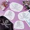 Fingerinspire 6 Sheets 2 Style Pirate Style Skull Glitter Hotfix Rhinestone DIY-FG0002-68-5