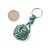 Polyester Braid Ball Stainless Steel Keychains KEYC-JKC01119-4