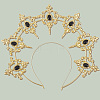 Plastic Goddess Crown Hair Bands OHAR-WH20010-02C-6