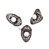 Natural Howlite Retro Finger Rings RJEW-B067-02R-24-1