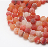 Natural Weathered Agate Beads Strands G-G589-6mm-15-2
