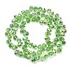 Electroplate Glass Beads Strands EGLA-D030-17E-4