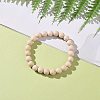 Natural Fossil Bead Stretch Bracelets X-BJEW-K212-B-015-4