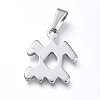 Non-Tarnish 304 Stainless Steel Pendants STAS-L210-06L-P-01-1