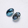 Transparent Spray Painted Glass Charms GLAA-R211-05-F04-2