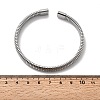 304 Stainless Steel Flat Snake Chains Cuff Bangles for Women BJEW-A067-05P-5