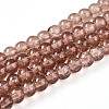 Crackle Glass Beads Strands X-CCG-Q001-6mm-07-1