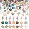 84Pcs 21 Styles Ocean Series Alloy Enamel Pendants FIND-WR0012-26-1