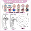 10Pcs 10 Colors Alloy Rhinestone Snap Buttons FIND-NB0006-38-2