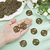 40Pcs Tibetan Style Hollow Alloy Pendants TIBEP-FH0001-29AB-3