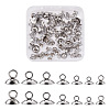 Craftdady 140Pcs 7 Style 304 Stainless Steel Bead Cap Pendant Bails STAS-CD0001-12-2