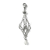 304 Stainless Steel Cable Chains Macrame Pouch Empty Stone Holder Pendant Decoration HJEW-TA00069-02-1