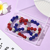1Pc Polymer Clay Rhinestone Round Beaded Stretch Necklaces NJEW-SP0001-14C-7