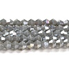 Opaque Solid Color Electroplate Glass Beads Strands LS-GLAA-F029-P4mm-A14-1