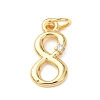 Brass Micro Pave Cubic Zirconia Pendants KK-D019-28G-08-1