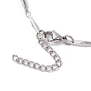 304 Stainless Steel Slider Necklace Makings AJEW-JB01268-02-3