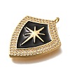 Brass Micro Pave Cubic Zirconia Pendants KK-U055-22G-2