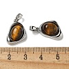 Natural Tiger Eye Teardrop Pendants KK-R210-28P-3